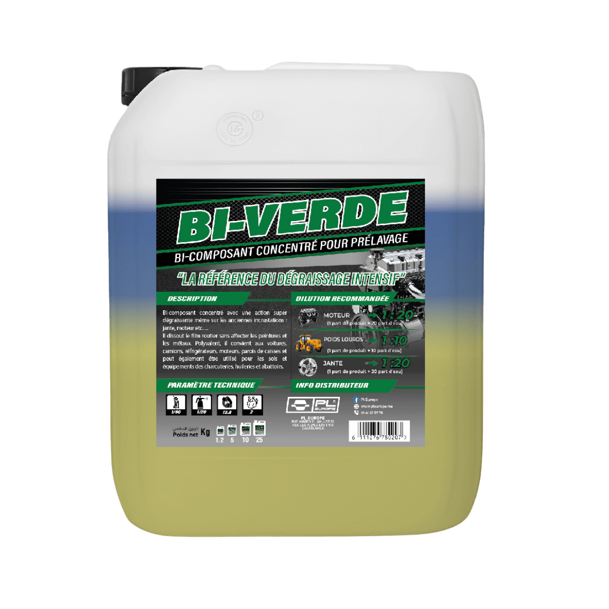 BI-VERDE - Bi-Composant Concentré pour Prélavage