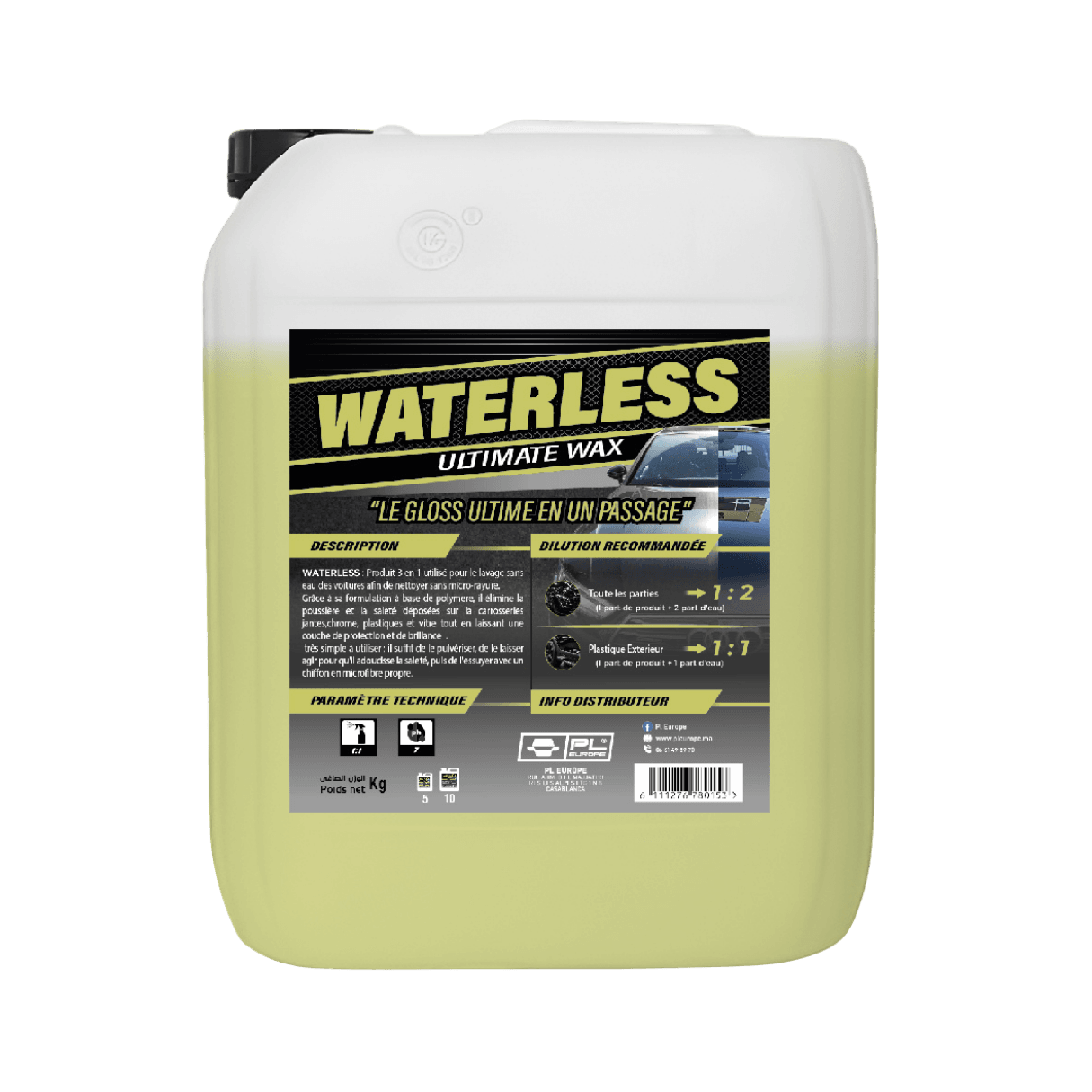 WATERLESS - Cire de Lavage Sans Eau 3-en-1