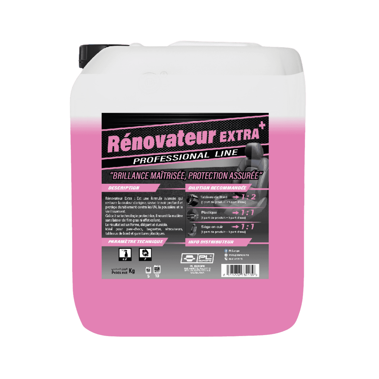 Rénovateur EXTRA+ Rose - Parfumé Plastiques & Cuir