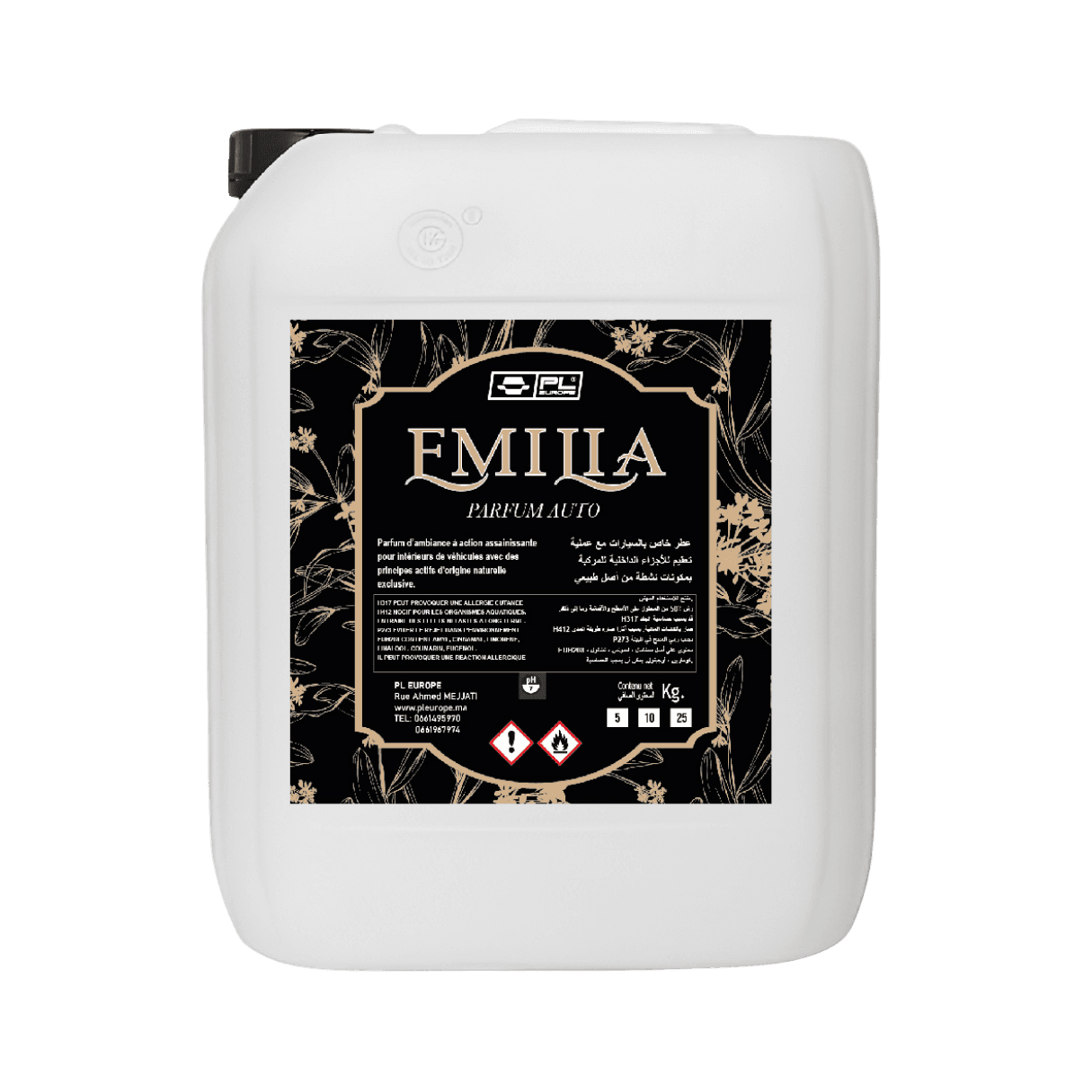 EMILIA - Parfum d'Ambiance Auto (Or / Gold)