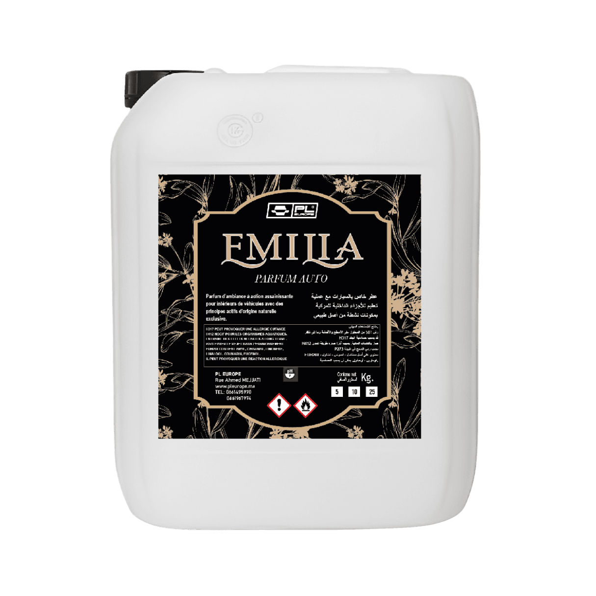 EMILIA - Parfum d'Ambiance Auto (Or / Gold)